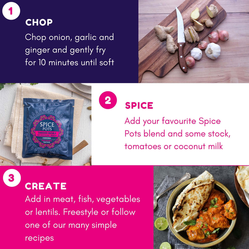 Easy Vegan Curry Letterbox Kit with 8 Easy Vegan Recipes
