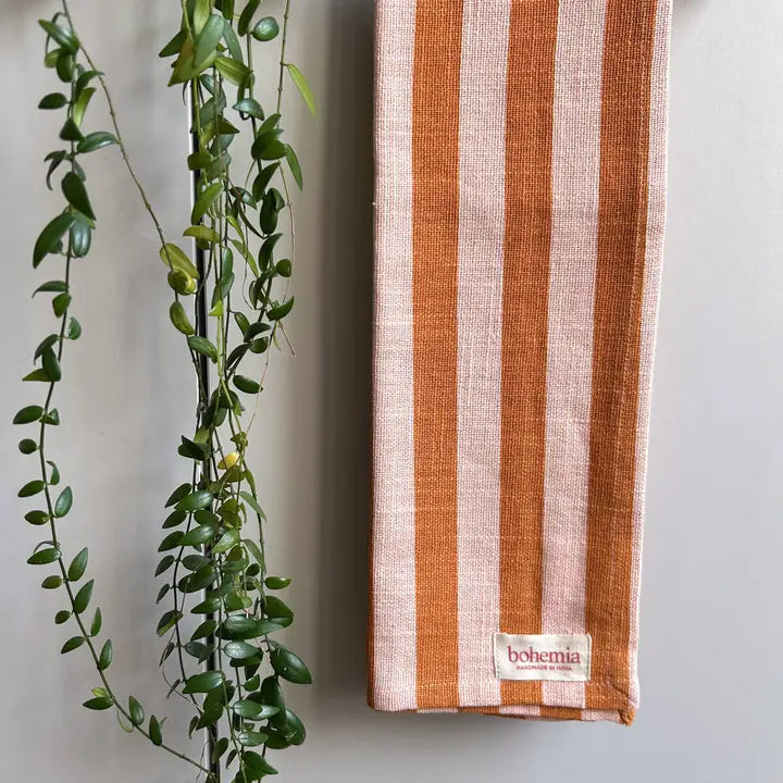 Jaipur Stripe Tea Towel - Pink City