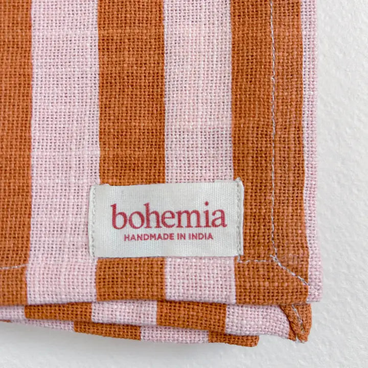 Jaipur Stripe Tea Towel - Pink City