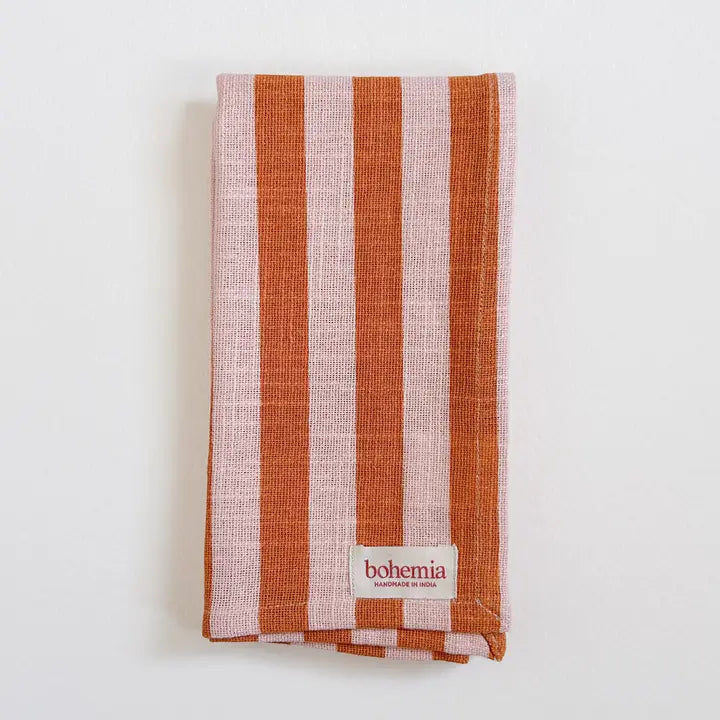 Jaipur Stripe Tea Towel - Pink City