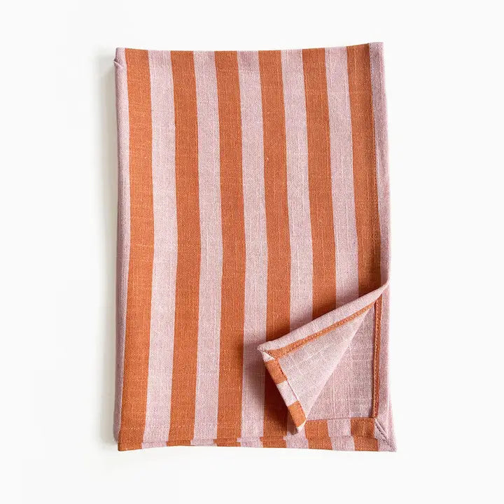 Jaipur Stripe Tea Towel - Pink City