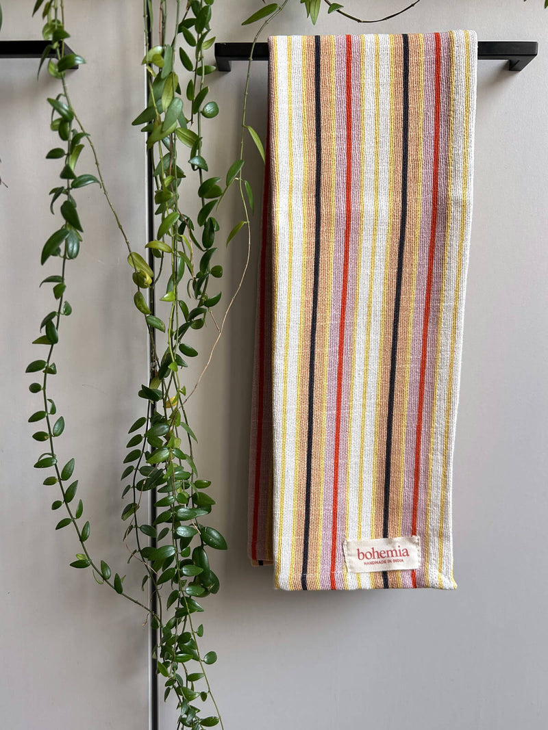 Jaipur Stripe Tea Towel -Tutti Frutti
