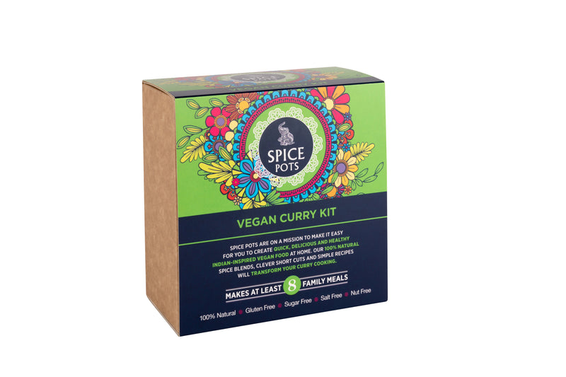 Vegan Curry Kit - 4 Spice Blends and 8 Easy Vegan Curry Recipes