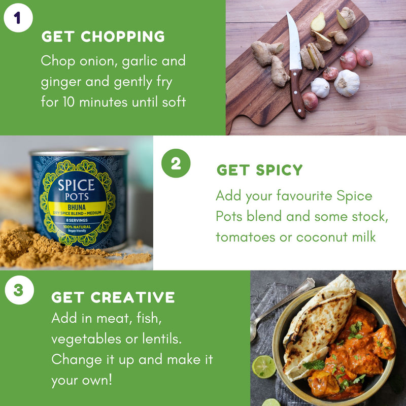 Curry Spice Kit with 80 Easy Curry Recipes