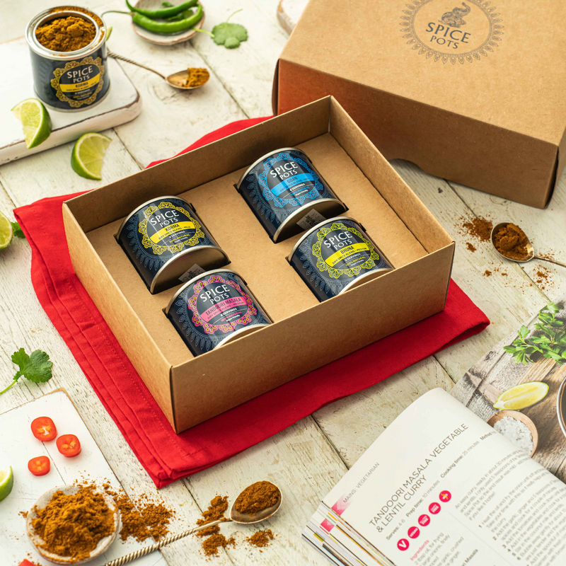Curry Spice Kit with 80 Easy Curry Recipes