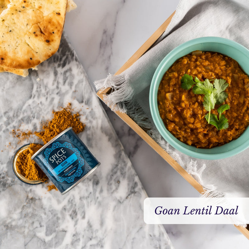 Easy Goan Lentil Daal with Spice Pots