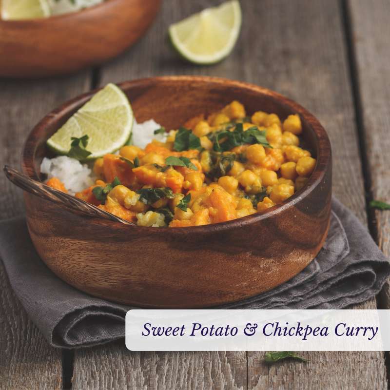 Easy Sweet Potato & Chickpea Curry with Spice Pots